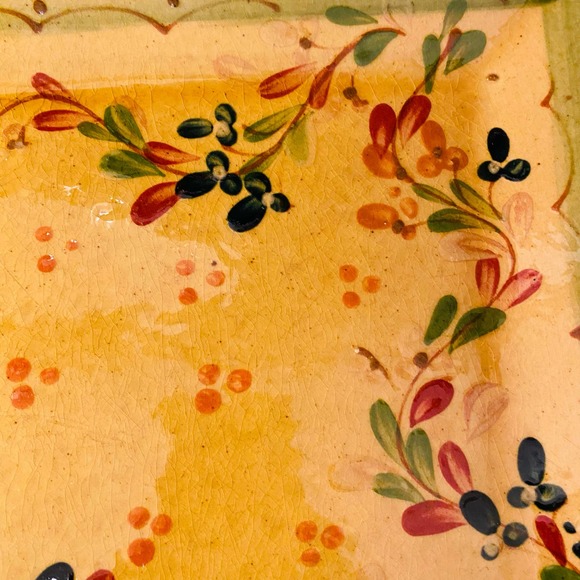 Terre e Provence Hand Painted Ceramic Large Serving Accent Tray Made in France - Picture 4 of 7